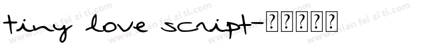 Tiny Love script字体转换